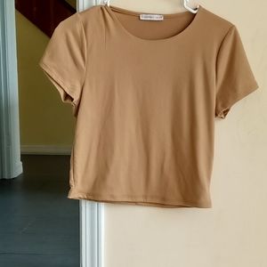 NWOT TOP,SIZE S,SOFT BEIGE COLOR